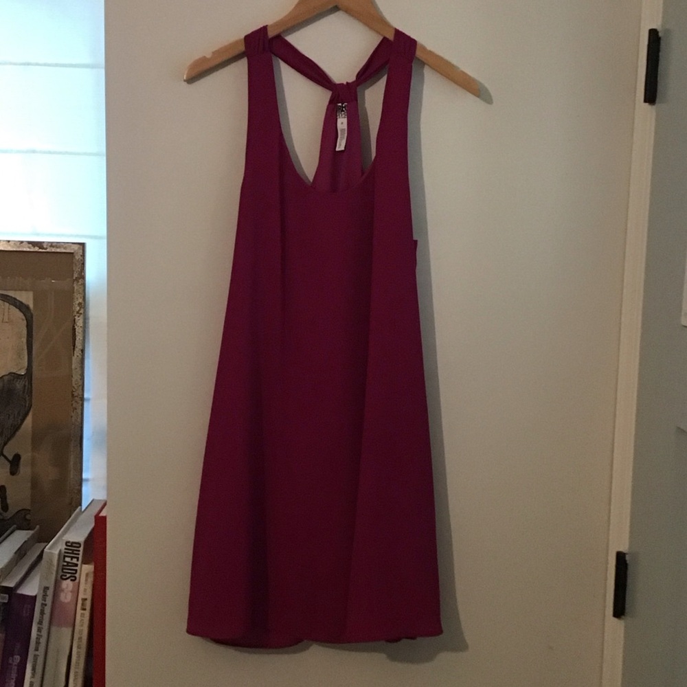 Free Press Magenta Backless Dress